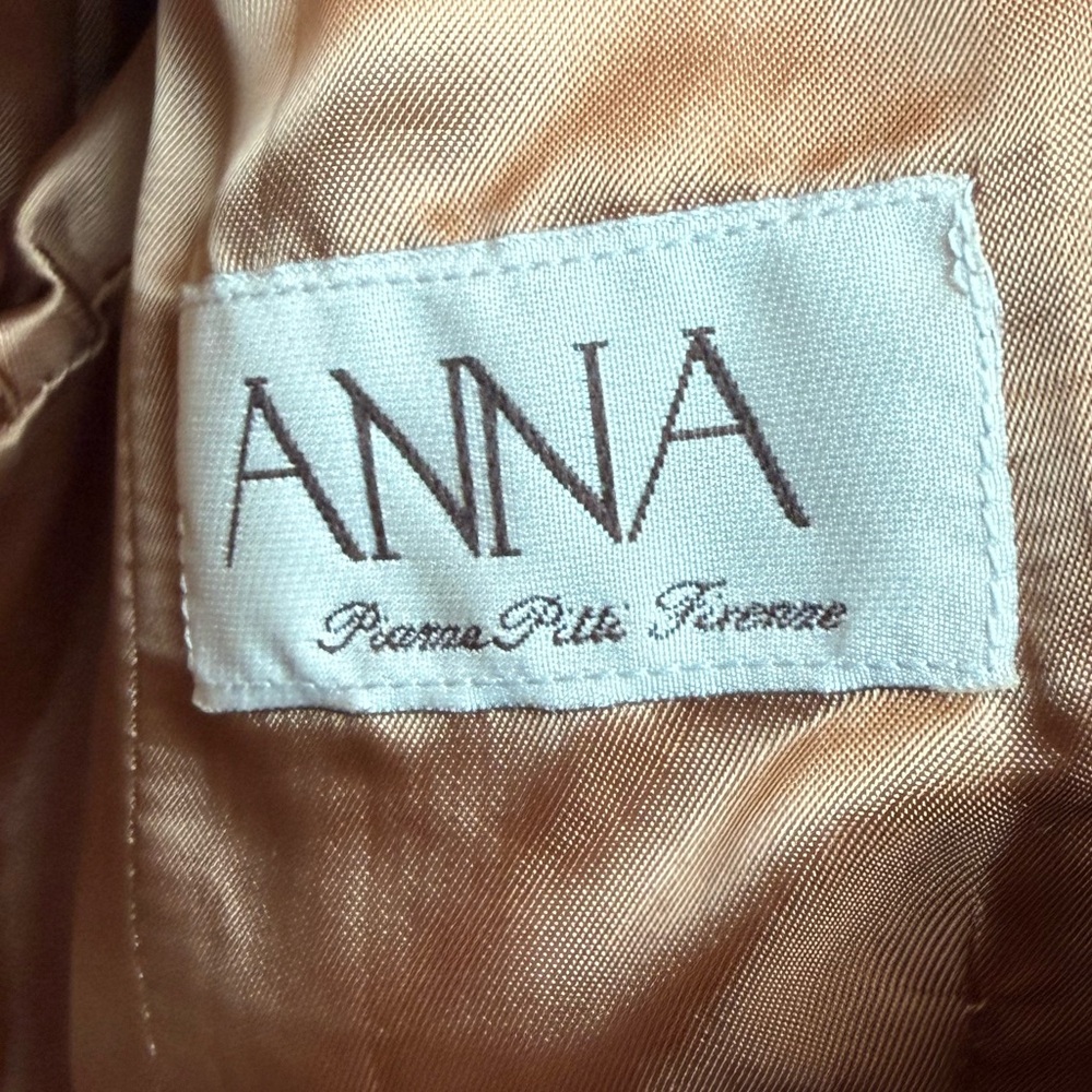 Italian Vintage Tan Leather Blazer - Picture 5 of 7